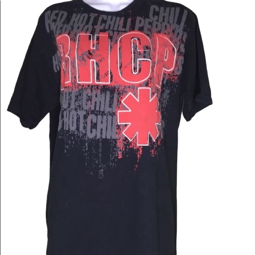 Red Hot Chili Pepper Graphic Band 90’s Crew neck Short Sleeve Black Tee …